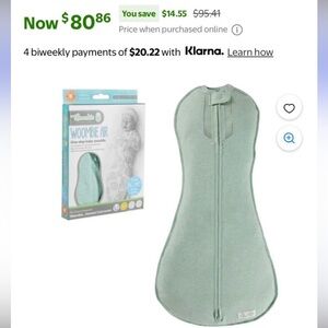 Woombie Air Baby Swaddle in Green